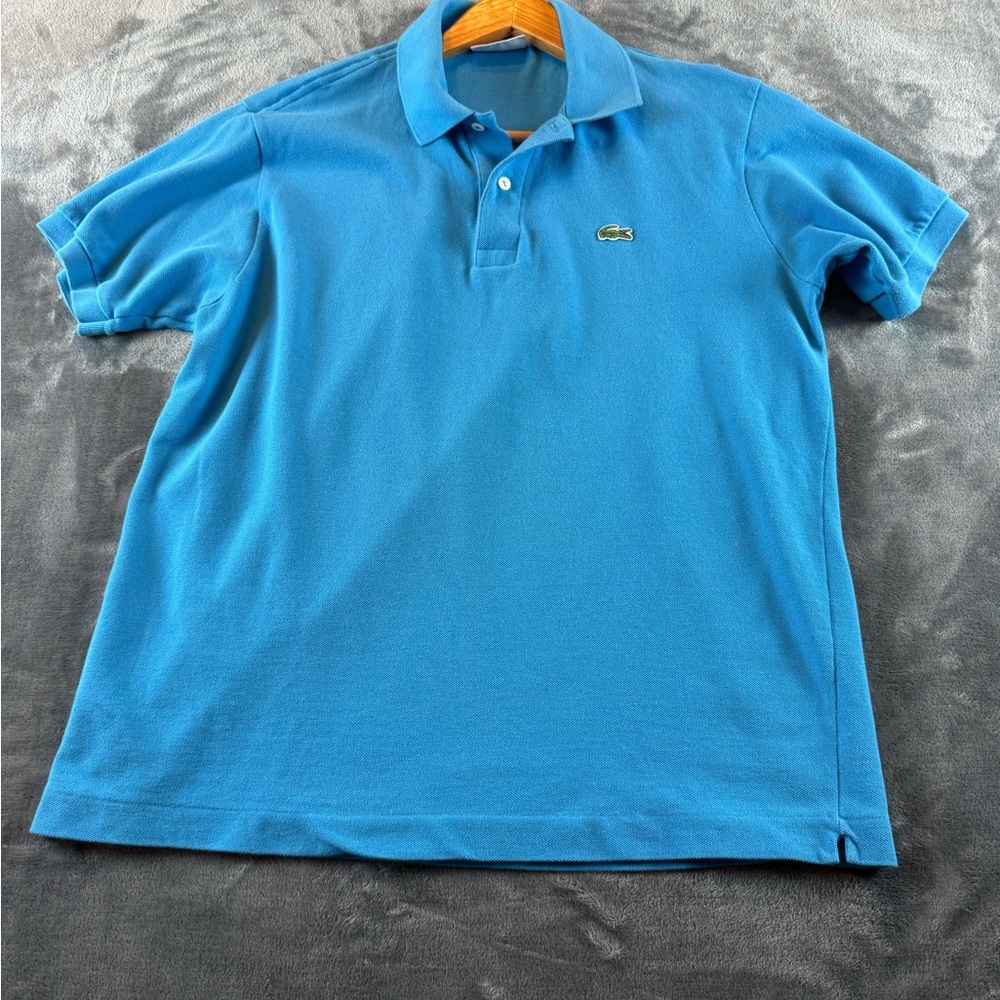 Izod‎ Lacoste Men's Blue Polo Shirt Short Sleeved Vintage Size XL